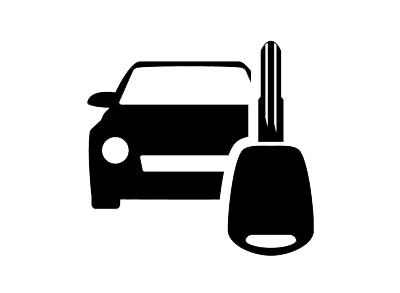 icon of a car and car key
